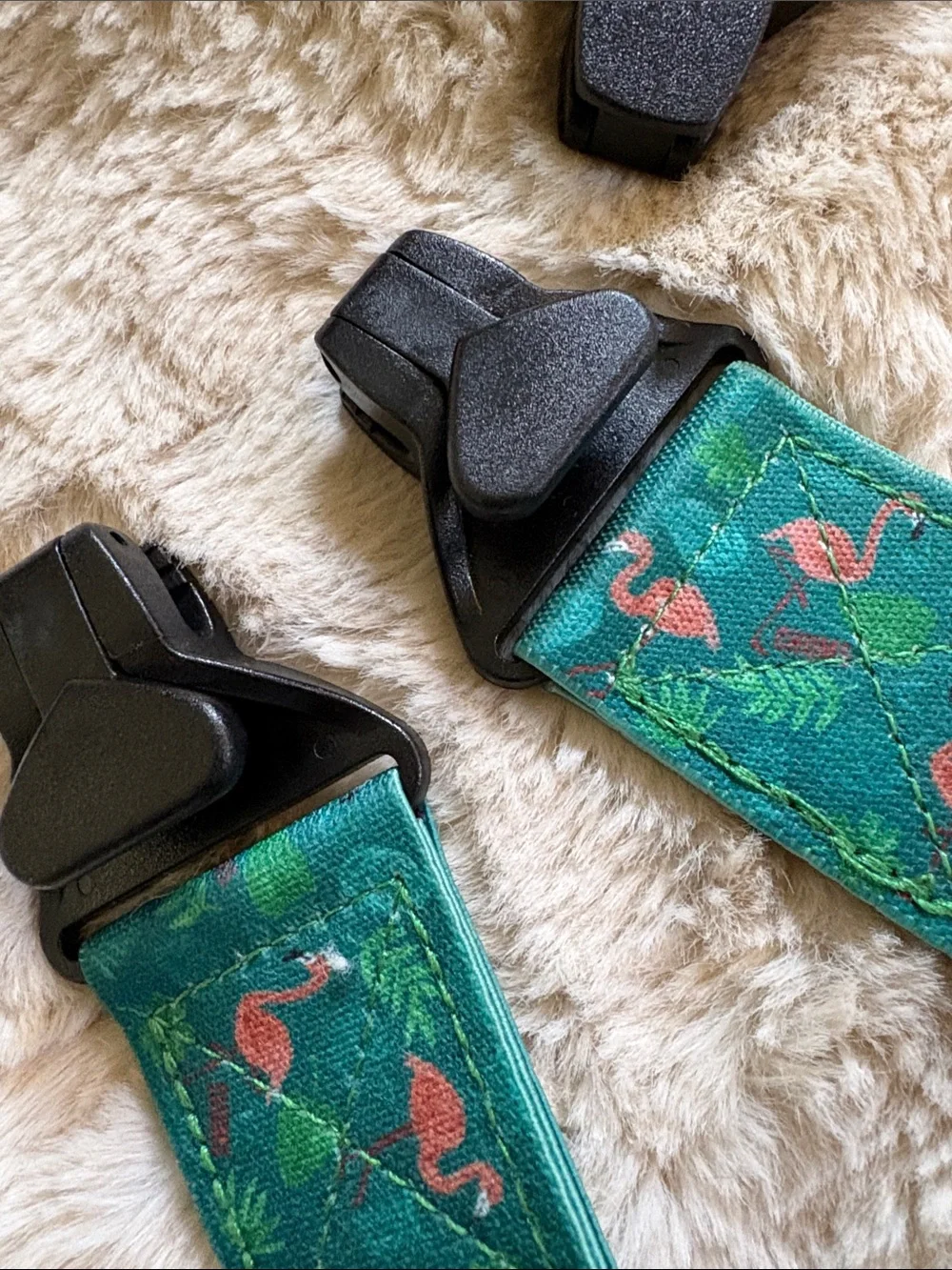 Chums ski Kids Teal Flamingo Print Suspenders